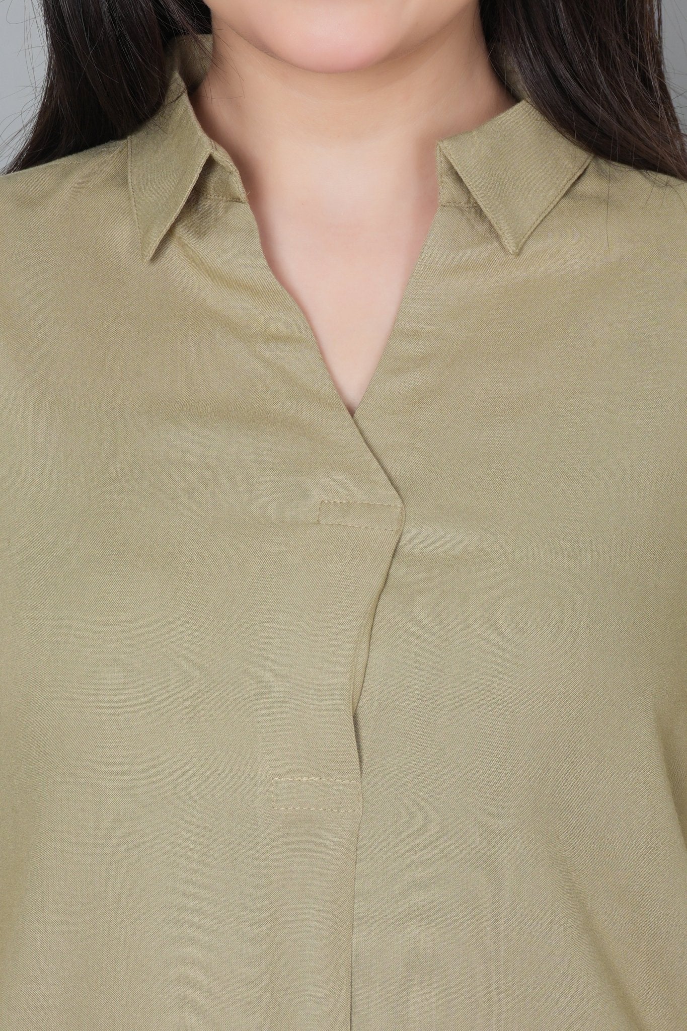 Tea leaf rayon flare top [ 100% Rayon, Liva Certified ] - Rayon flare top