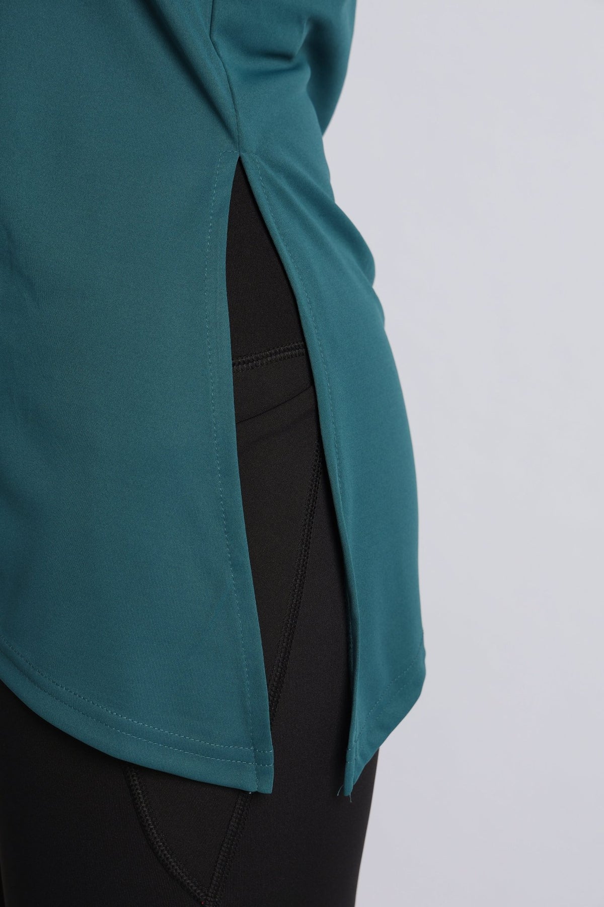 Teal active drape flow vest -Active drape flow vest