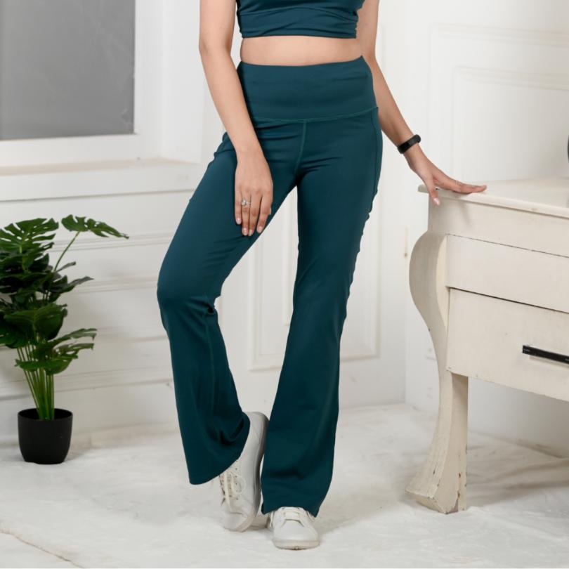 Teal Active Flare Pants - Active flare pants