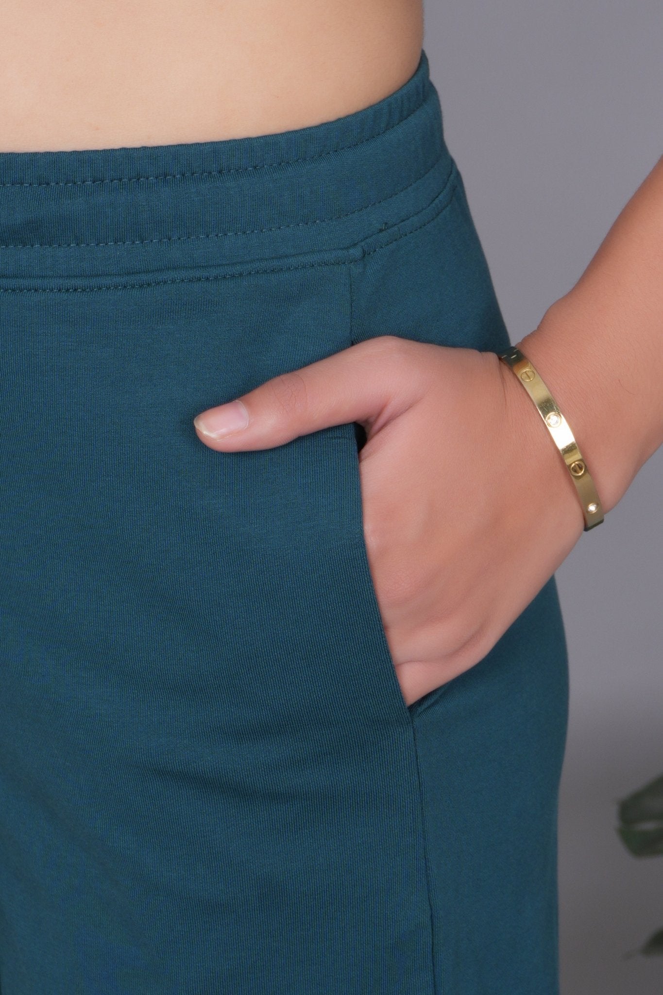 Teal all day home shorts with extra comfort. [100% USA HQ Cotton Lycra] - All day home shorts