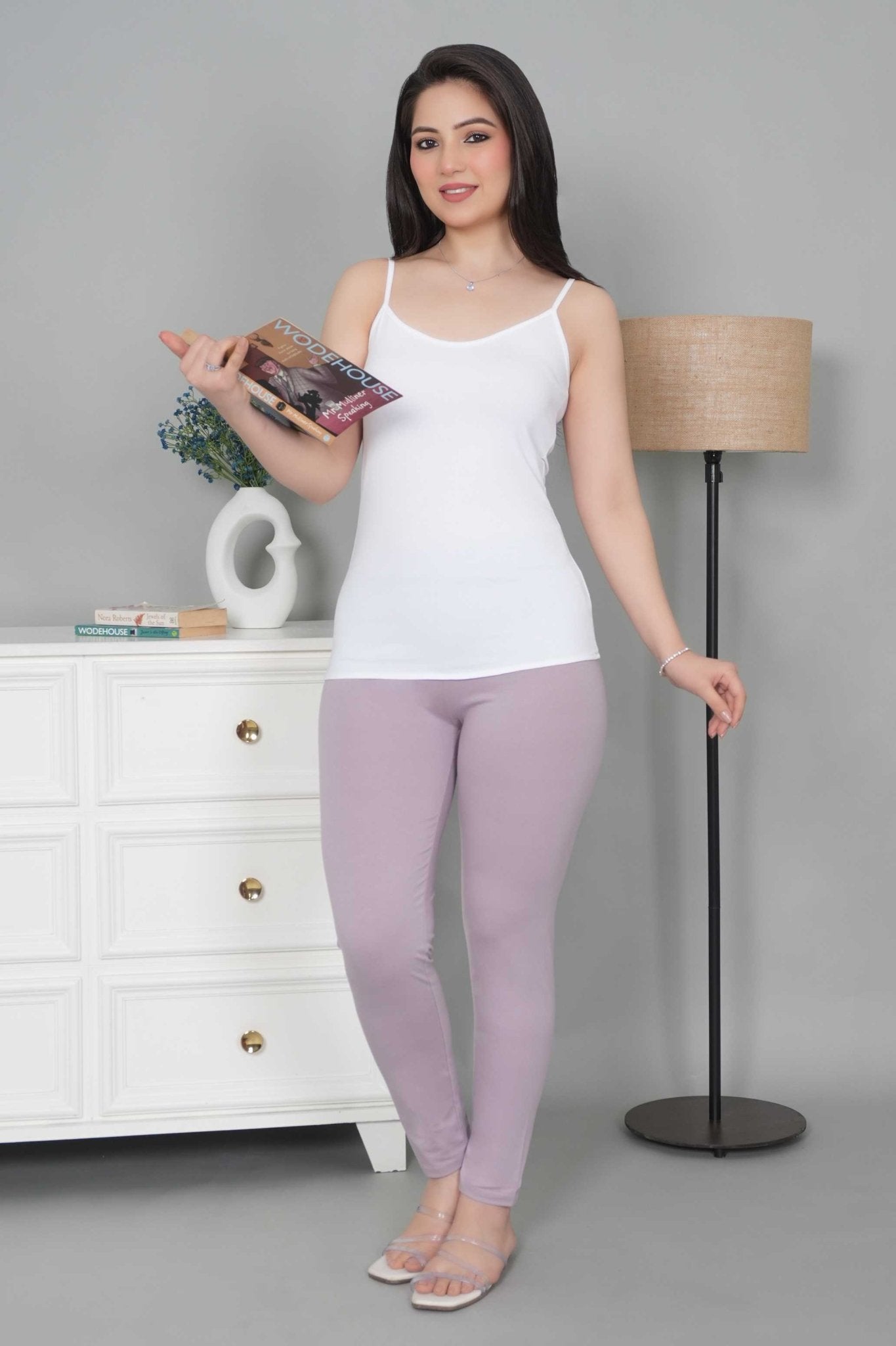 White Cotton Camisole [100% Cotton spandex] - Cotton camisole