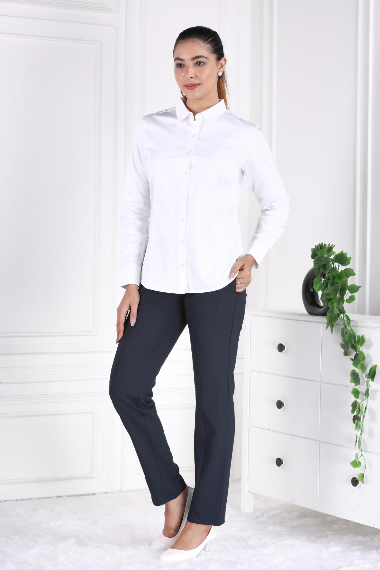 White Cotton Shirt - Cotton shirt