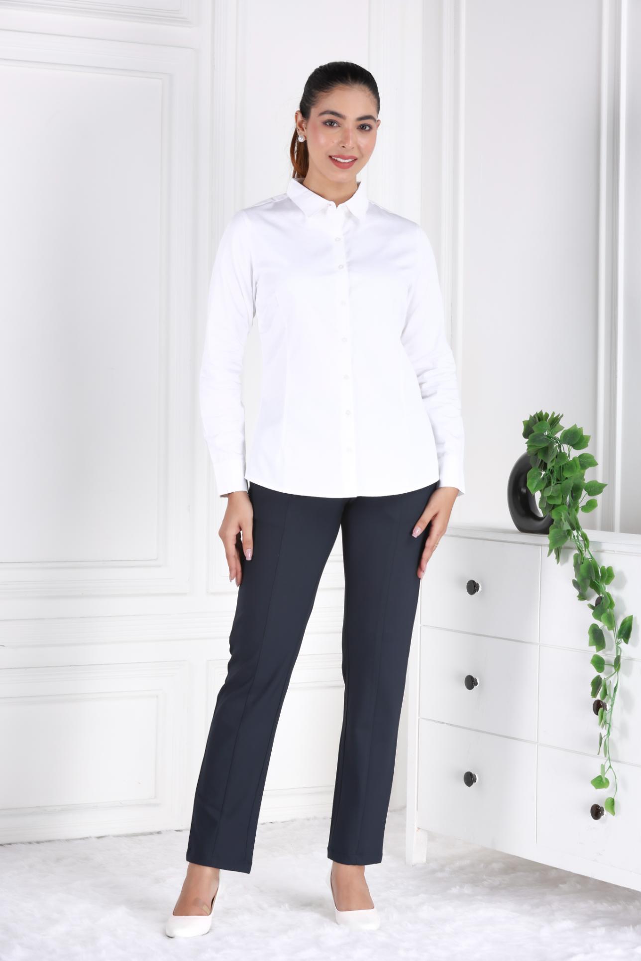 White Cotton Shirt - Cotton shirt