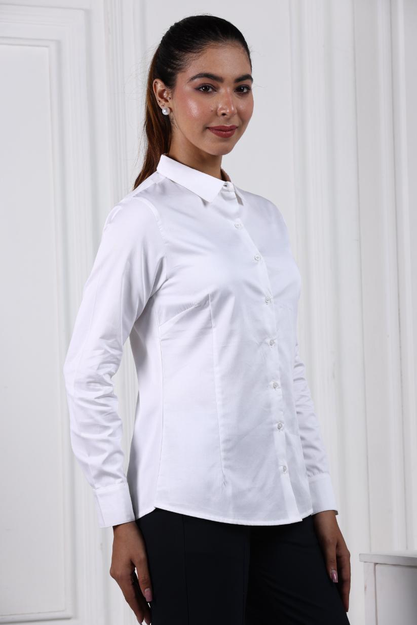 White Cotton Shirt - Cotton shirt