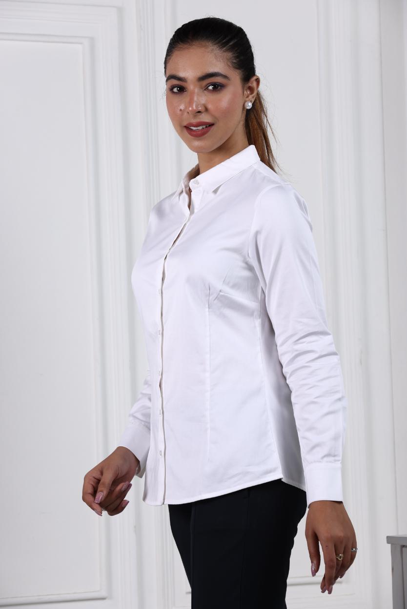 White Cotton Shirt - Cotton shirt