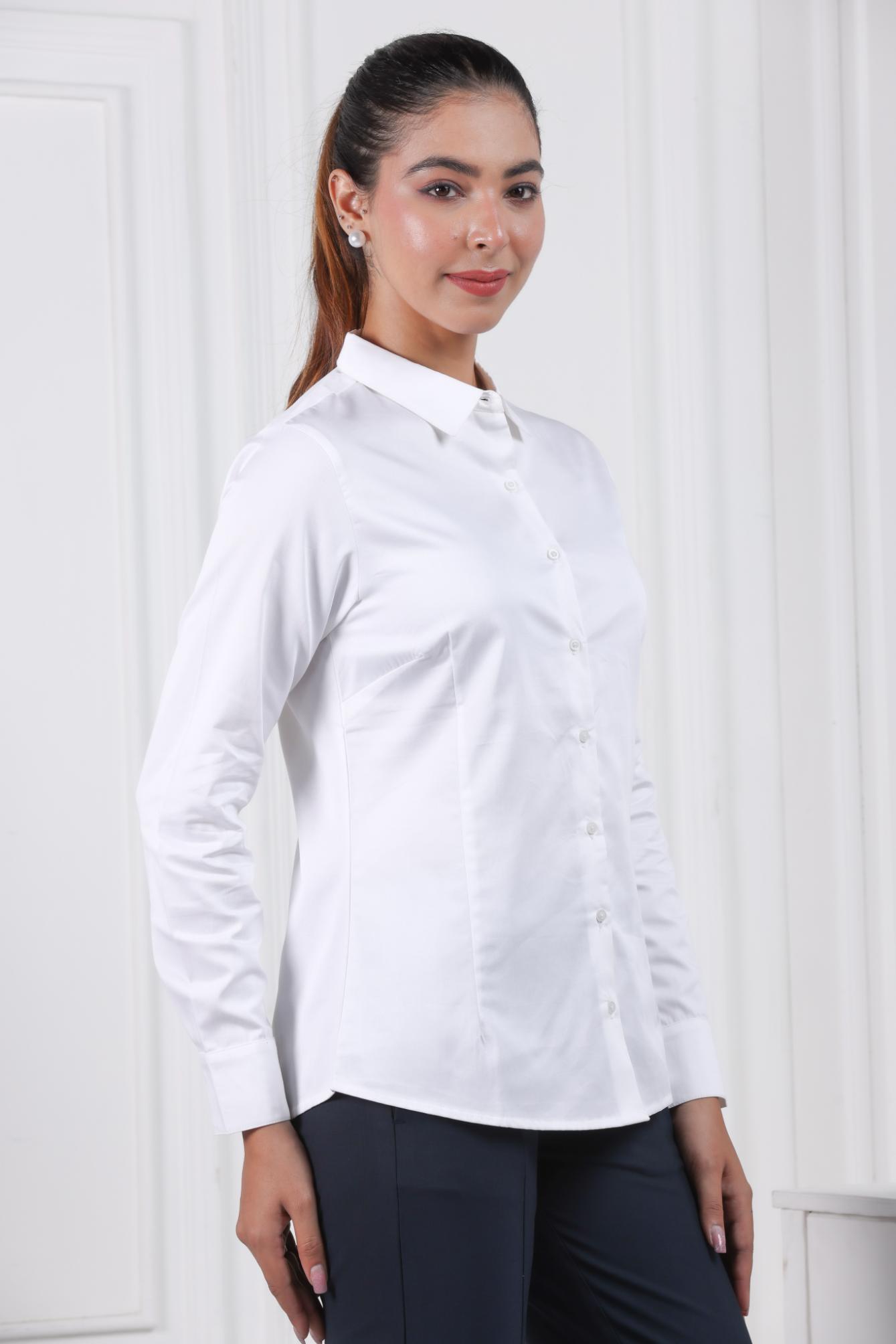 White Cotton Shirt - Cotton shirt