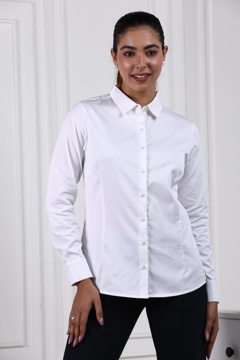 White Cotton Shirt - Cotton shirt