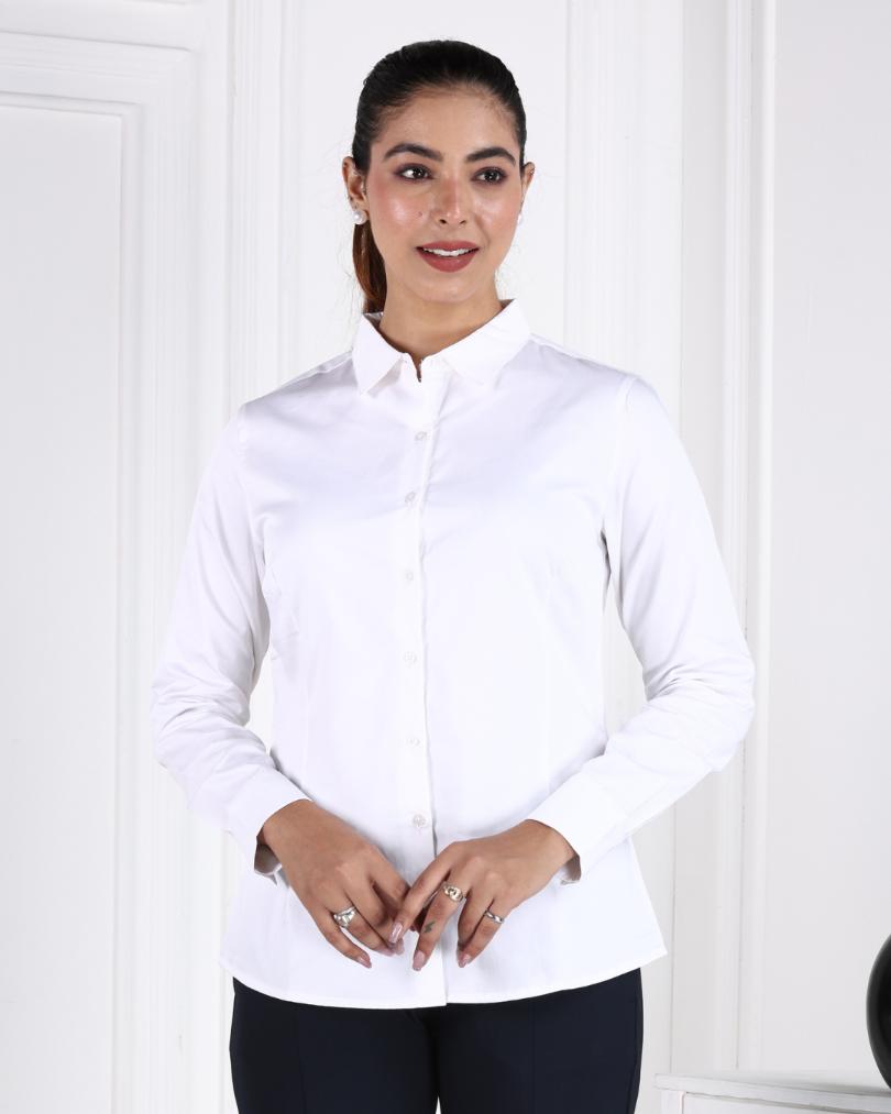 White Cotton Shirt - Cotton shirt