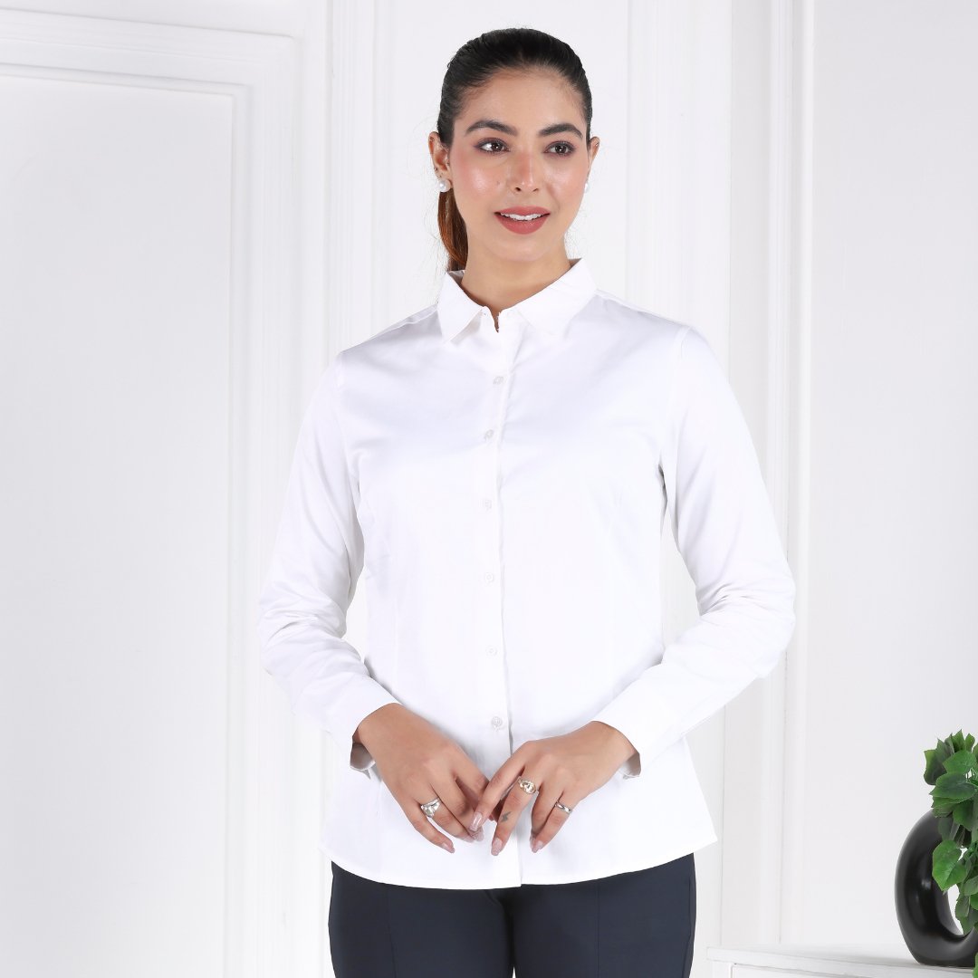 White Cotton Shirt - Cotton shirt