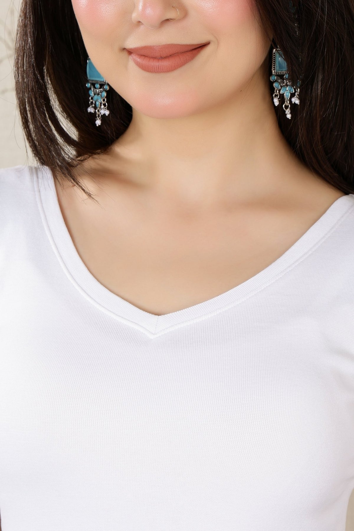 White Rib Blouse [ 100% USA HQ Cotton, 280 GSM non transparent fabric ] -Rib blouse