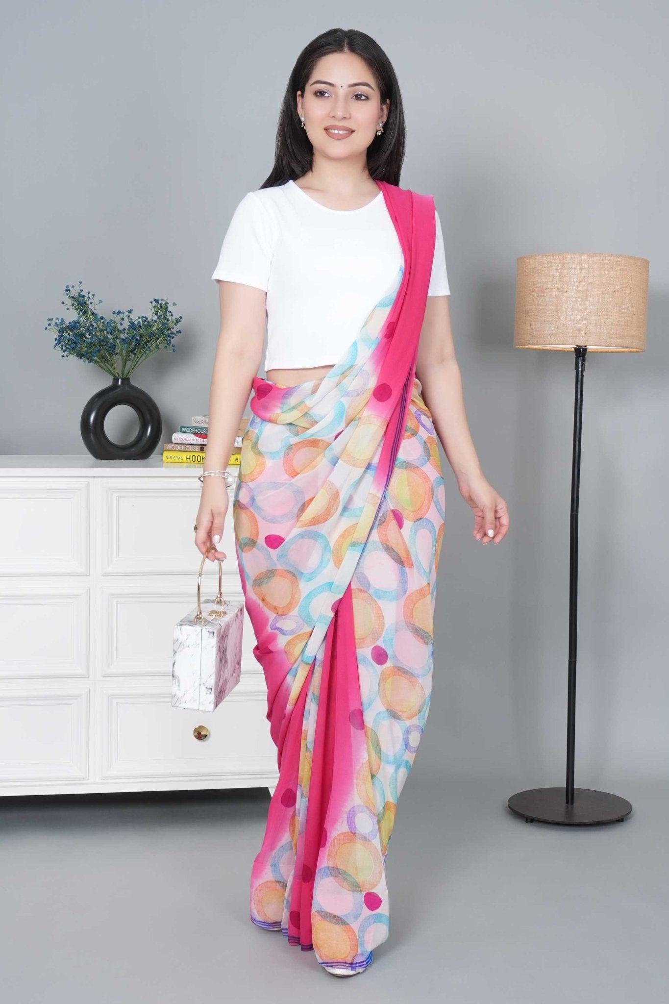 White Rib Crop Tshirt Blouse [ 100% USA HQ Cotton, 280 GSM non transparent fabric ] - Rib crop tshirt blouse