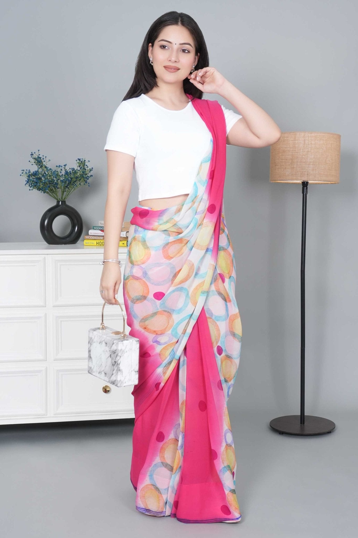 White Rib Crop Tshirt Blouse [ 100% USA HQ Cotton, 280 GSM non transparent fabric ] - Rib crop tshirt blouse