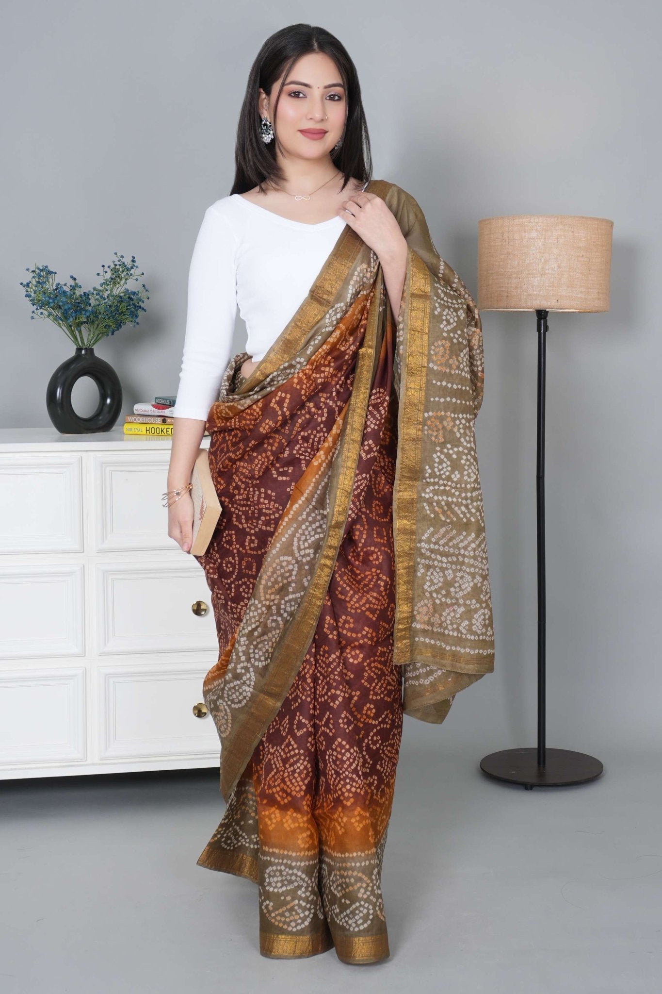 White Rib V Neck 3/4 Sleeve Blouse [ 100% USA HQ Cotton, 280 GSM non transparent fabric ] - Rib blouse