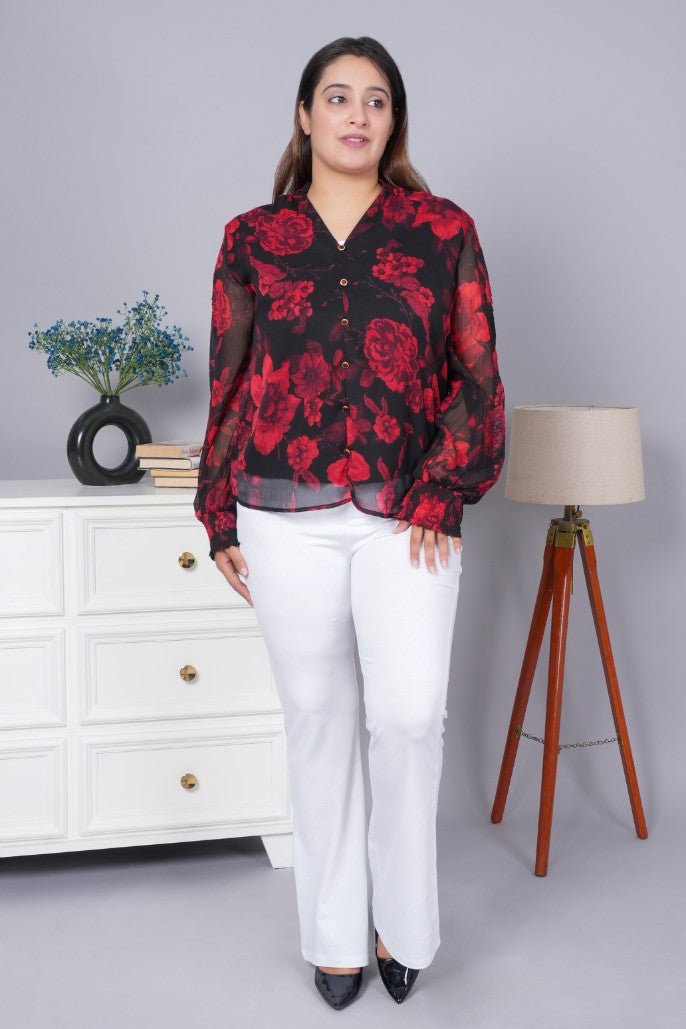 White stretchable biowash cotton flare pants with superior elastic belt. - Cotton flare