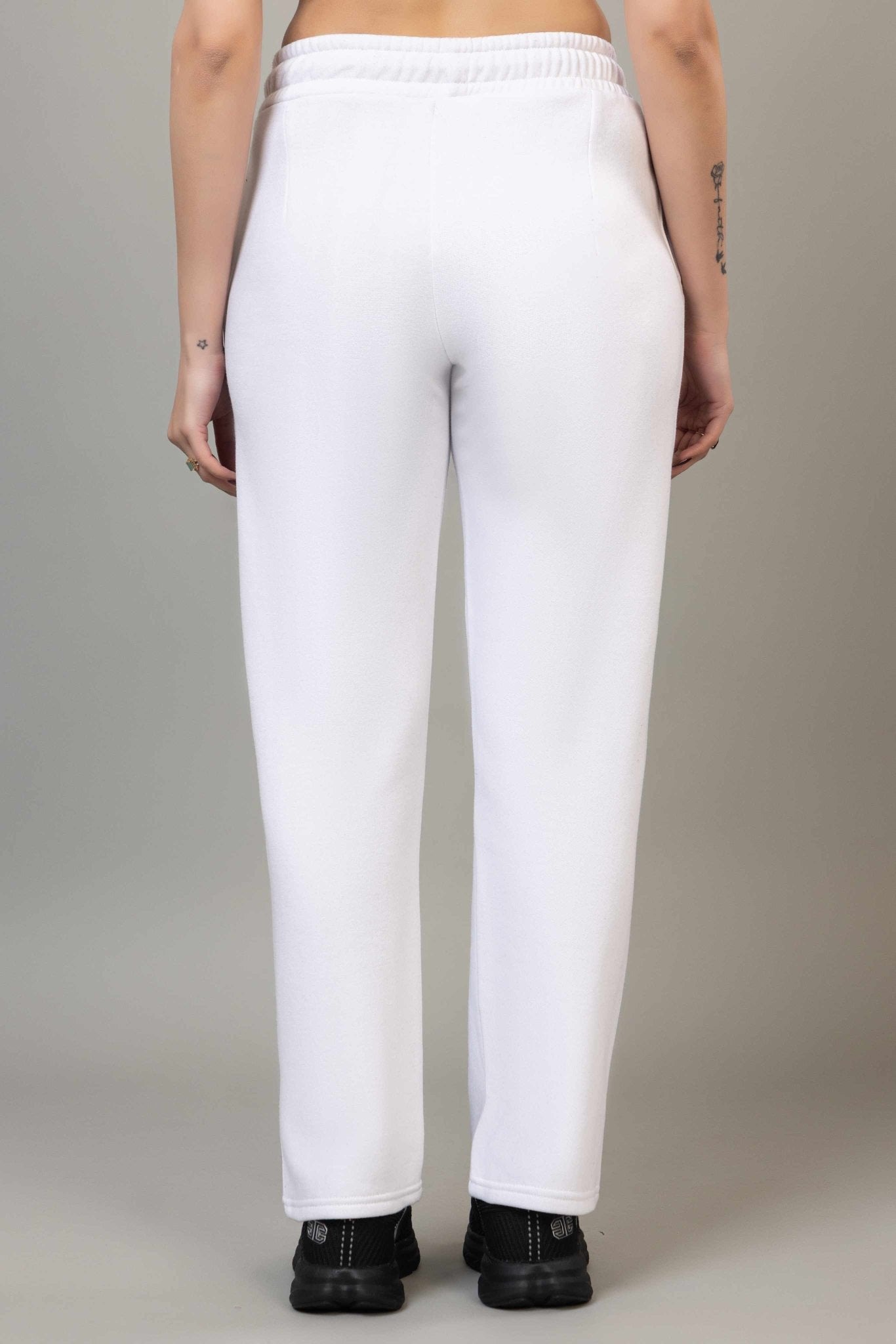 White winter warm straight fit pants - Winter straight pant