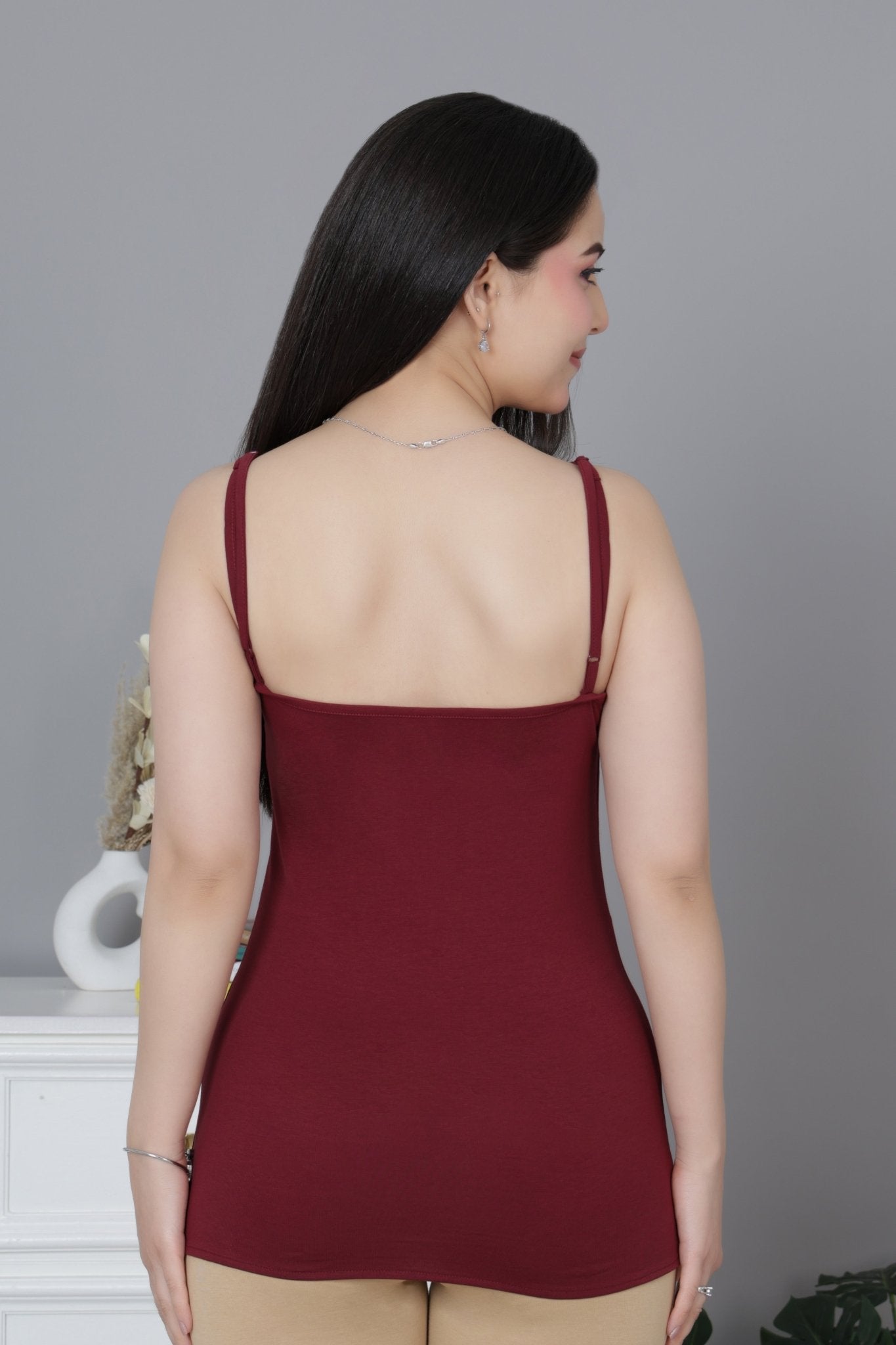 Wine Cotton Camisole [100% Cotton spandex] - Cotton camisole
