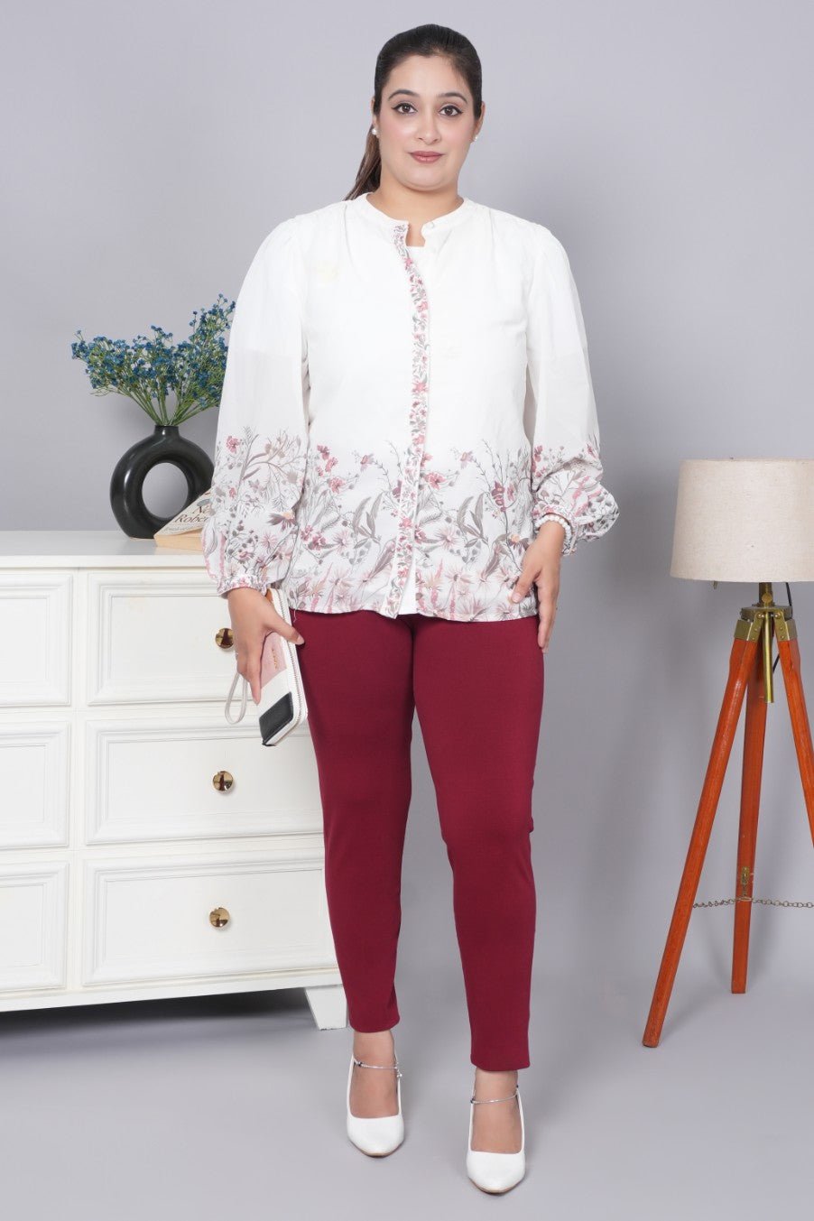 Wine cotton lycra legging - Cotton legging