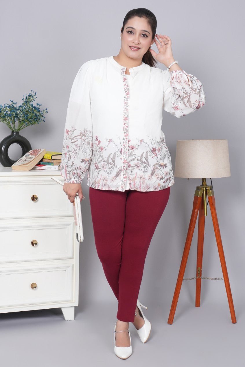Wine cotton lycra legging - Cotton legging