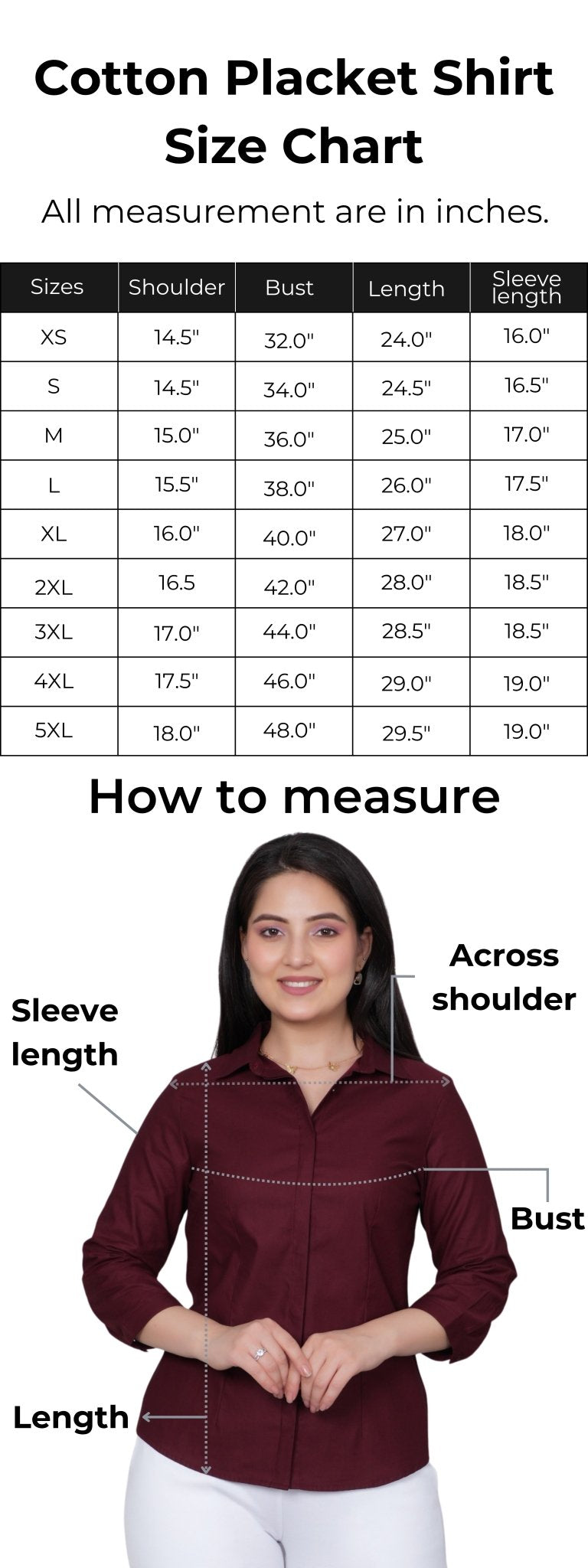 Wine cotton office placket shirt - Cotton office placket shirt