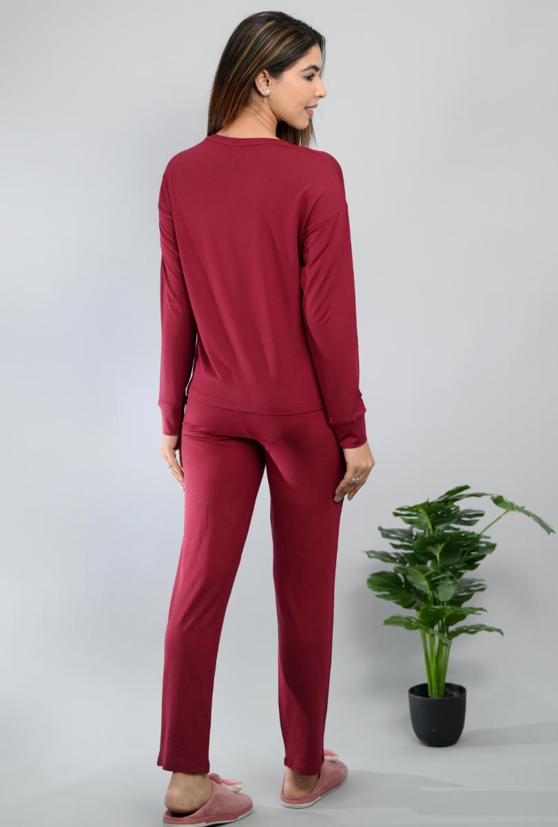 Wine loungewear coordinate set -Loungewear coordinate set