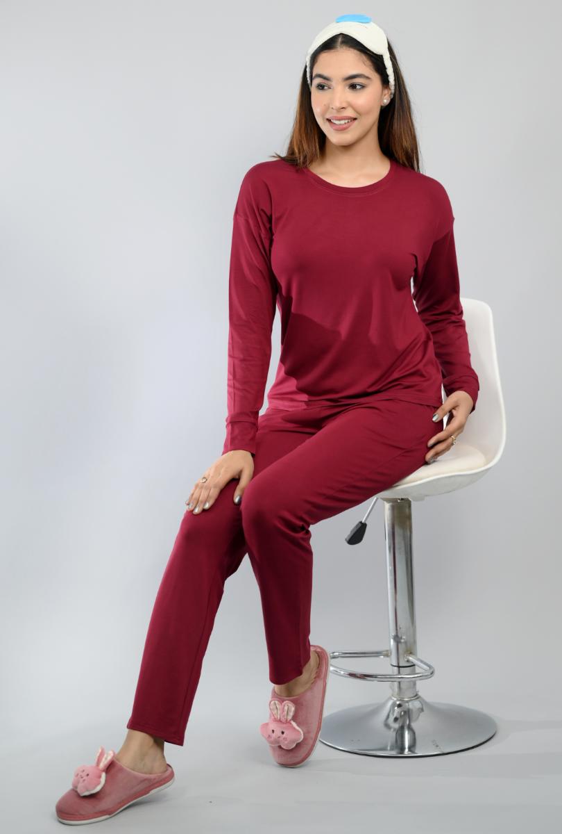 Wine loungewear coordinate set -Loungewear coordinate set