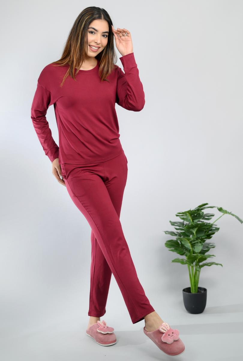 Wine loungewear coordinate set -Loungewear coordinate set