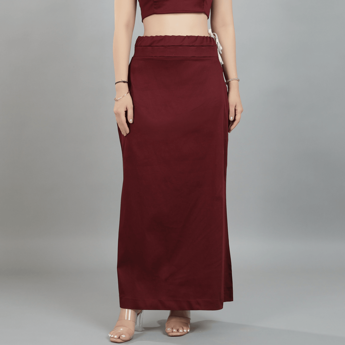 Wine saree shaper made from premium cotton -Saree shaper