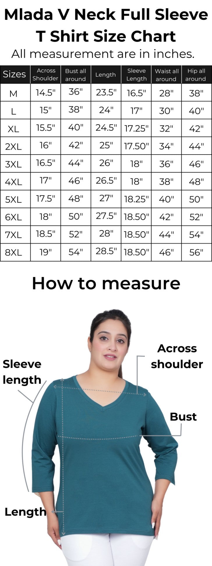 Wine V - neck cotton 3/4 sleeve t-shirt - Full sleeve v neck cotton t shirt