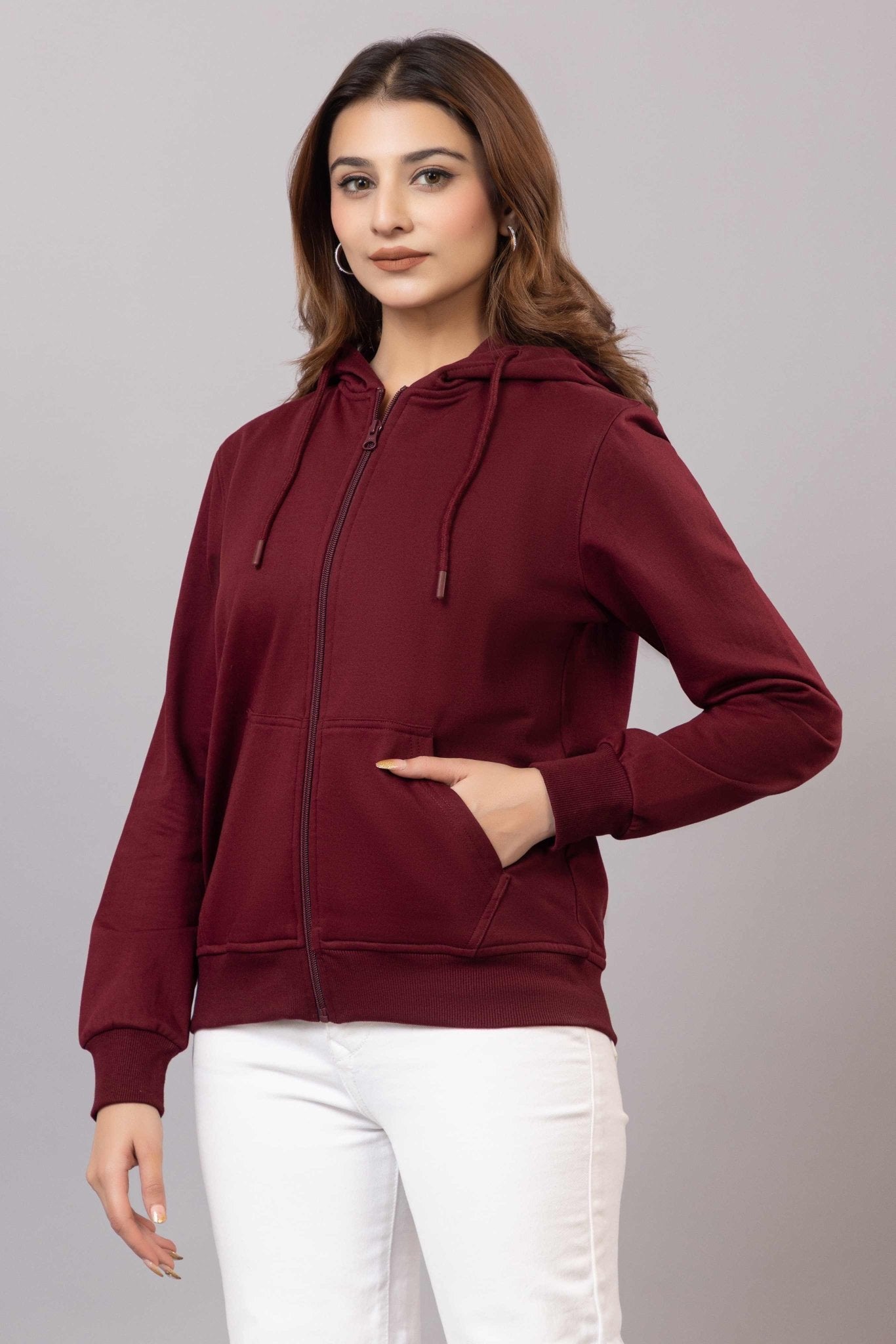 Wine winter warm hoodies with ultimate comfort - Winter hoodies