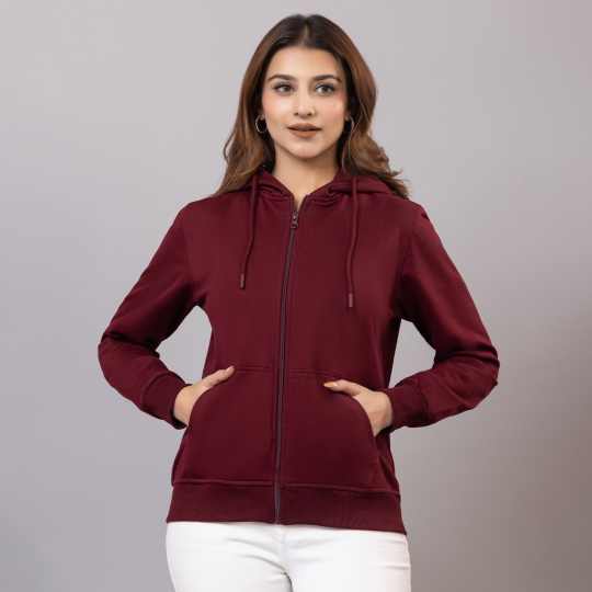 Wine winter warm hoodies with ultimate comfort - Winter hoodies