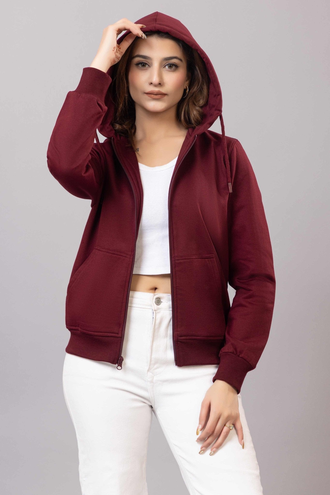 Wine winter warm hoodies with ultimate comfort - Winter hoodies