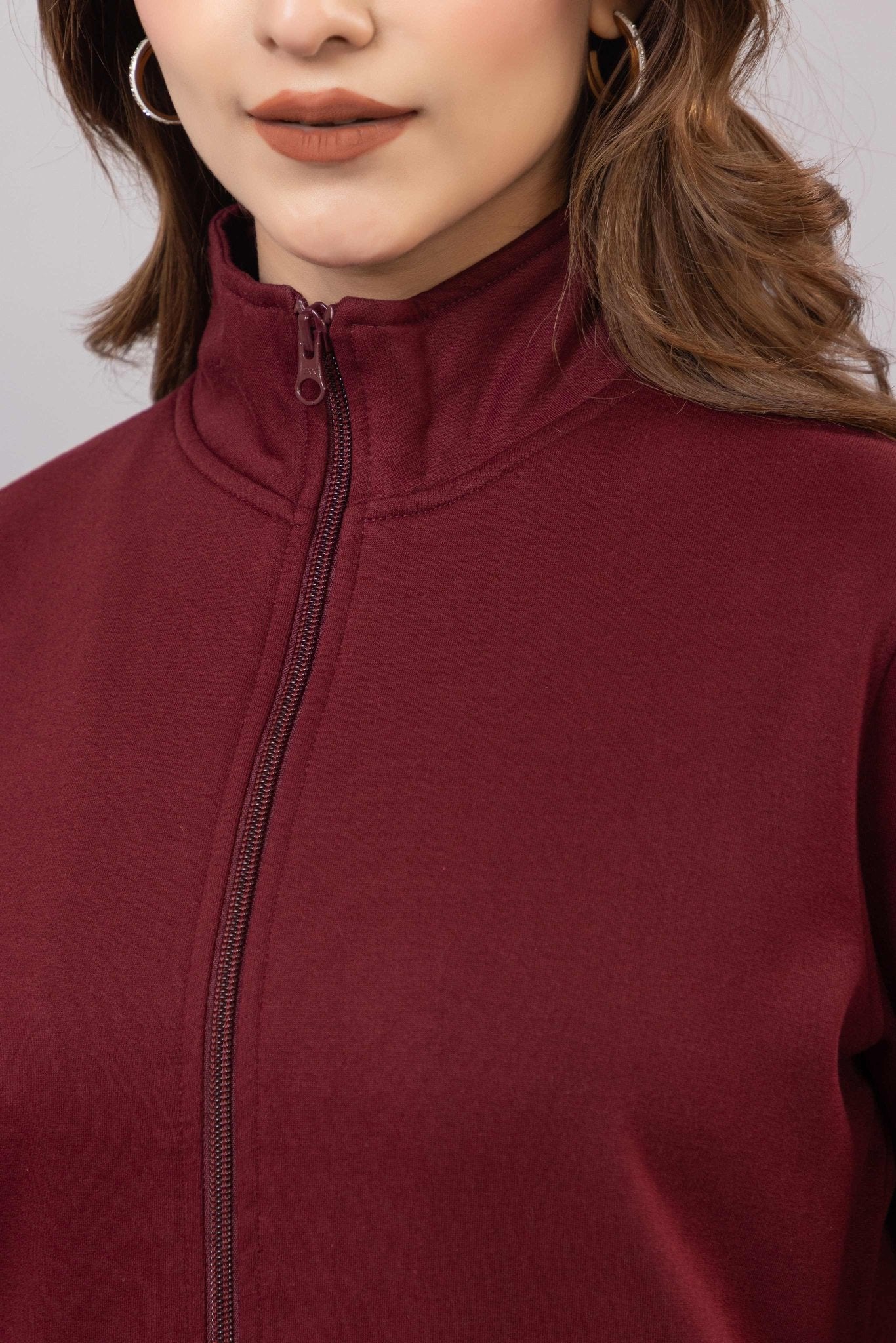 Wine winter warm sweatshirt with ultimate comfort - Winter sweatshirt