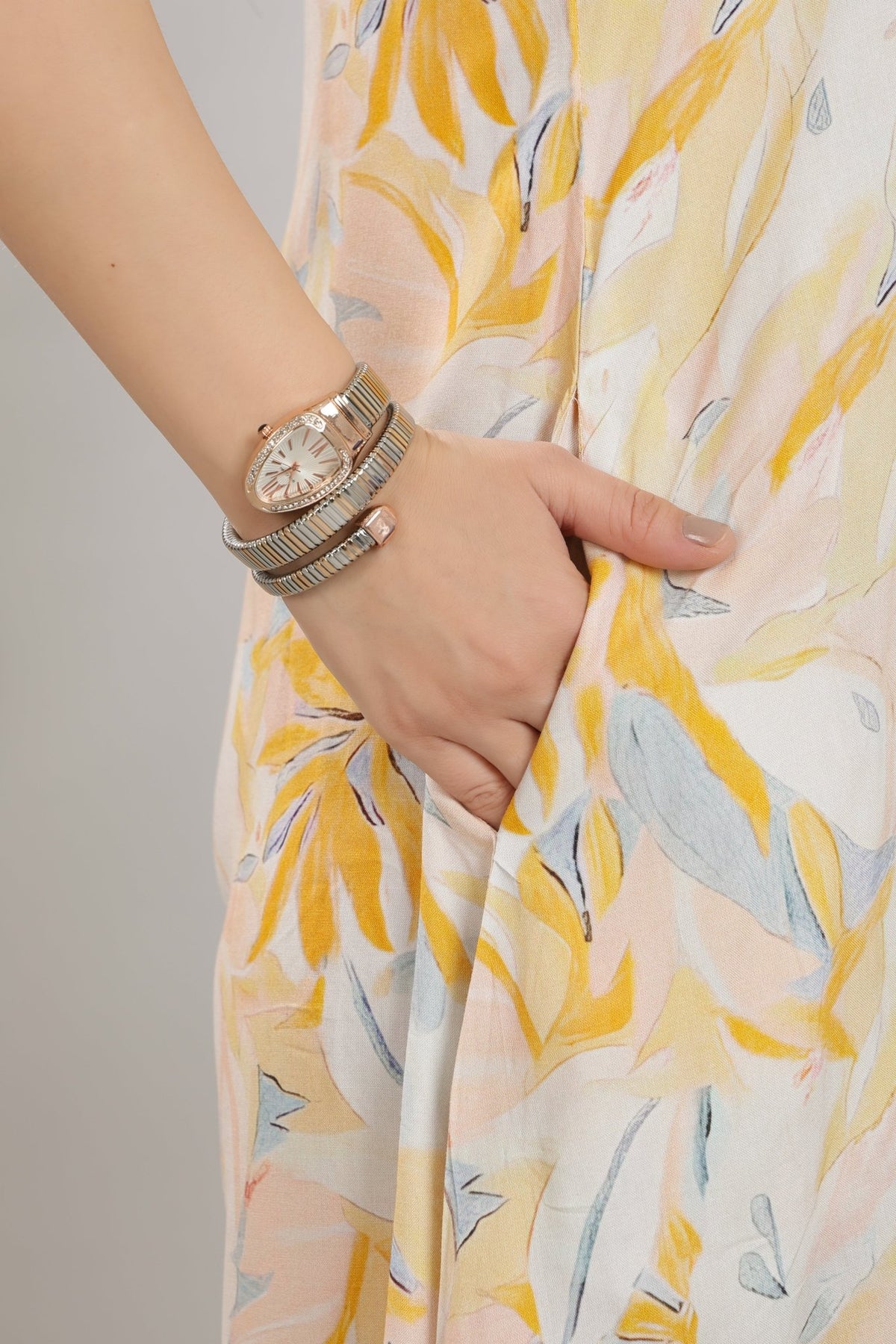 Yellow Rayon A Line Printed Dress [100% pure rayon] -Cotton midi dress