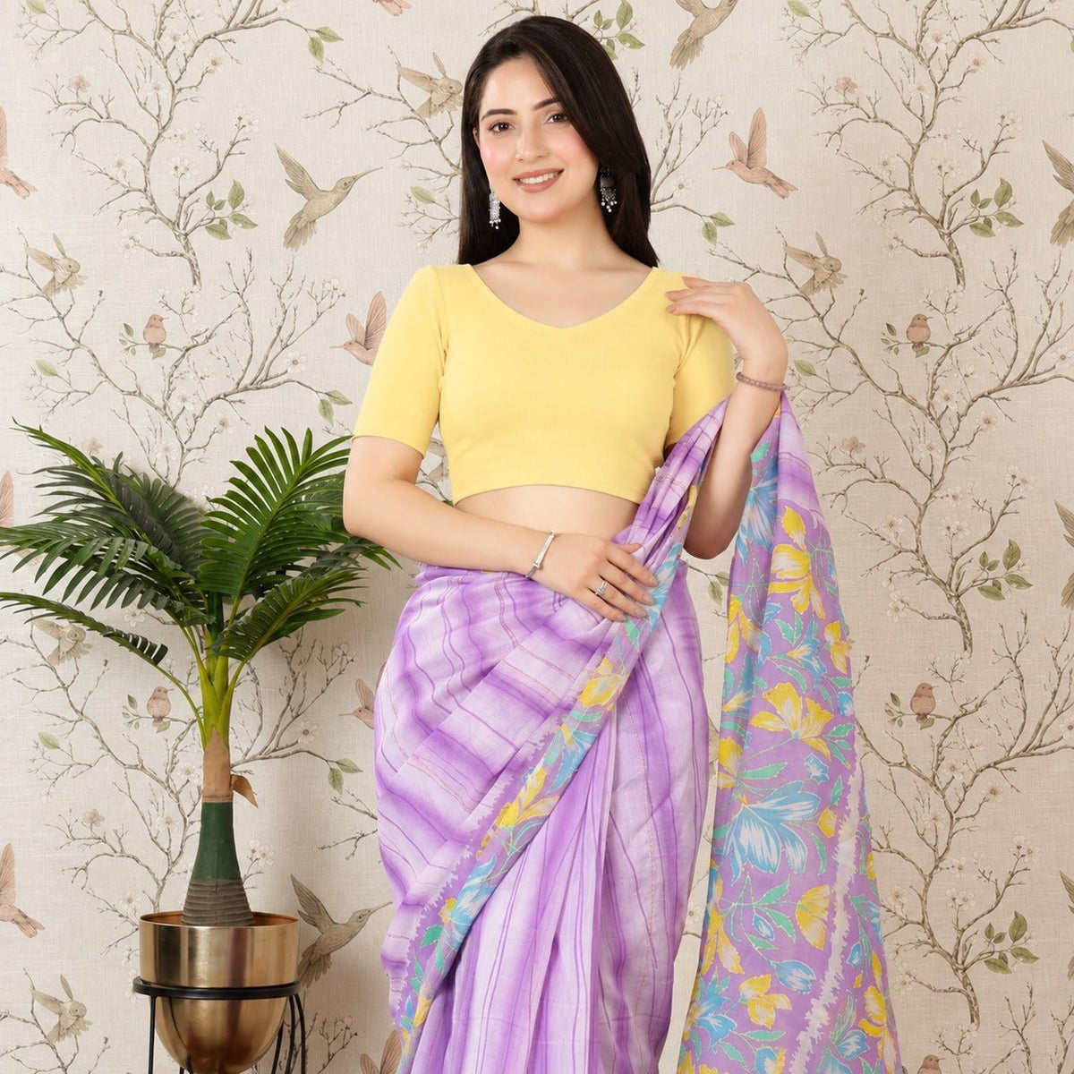 Yellow Rib Blouse [ 100% USA HQ Cotton, 280 GSM non transparent fabric ] -Rib blouse