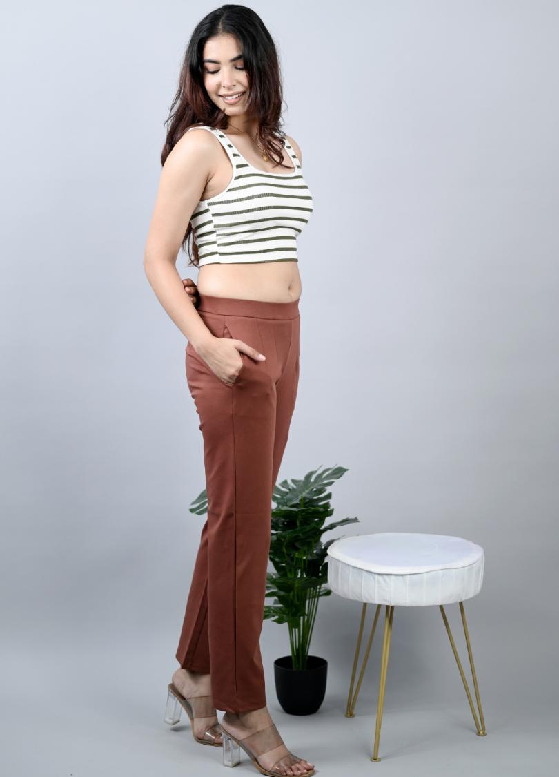 Caramel cigarette pants