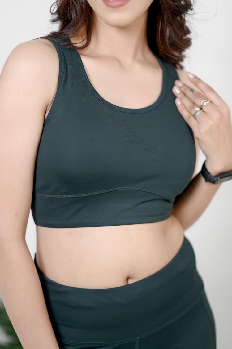 Dark Green Active Bra -Active bra