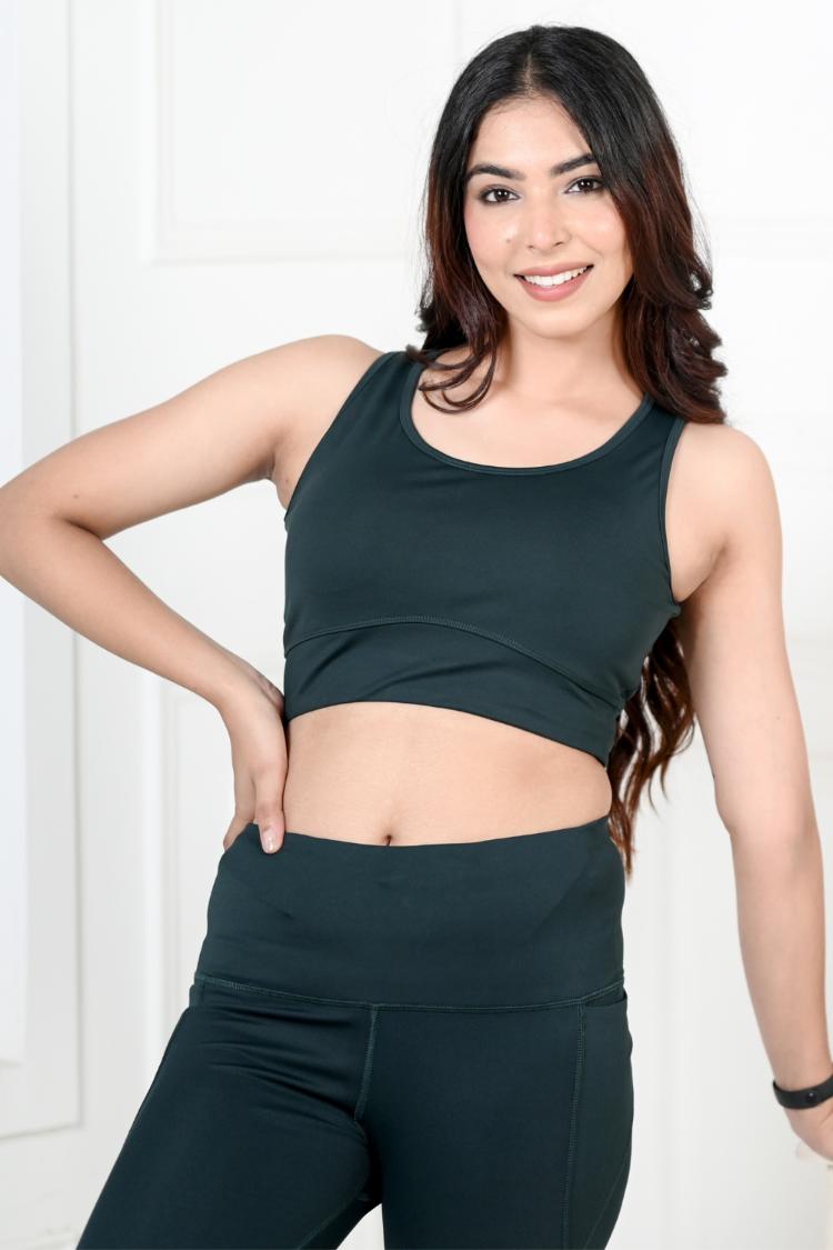 Dark Green Active Bra -Active bra