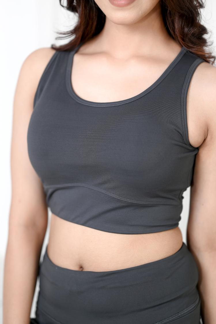 Dark Grey Active Bra -Active bra