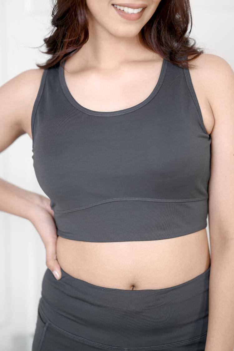 Dark Grey Active Bra -Active bra