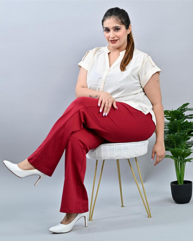 Red Plus Size Bootcut Flare Pants Trousers For Women Xxxxl To Xxxxxl red-plus-size-bootcut-flare-pants-trousers-for-women-xxxxl-to-xxxxxl