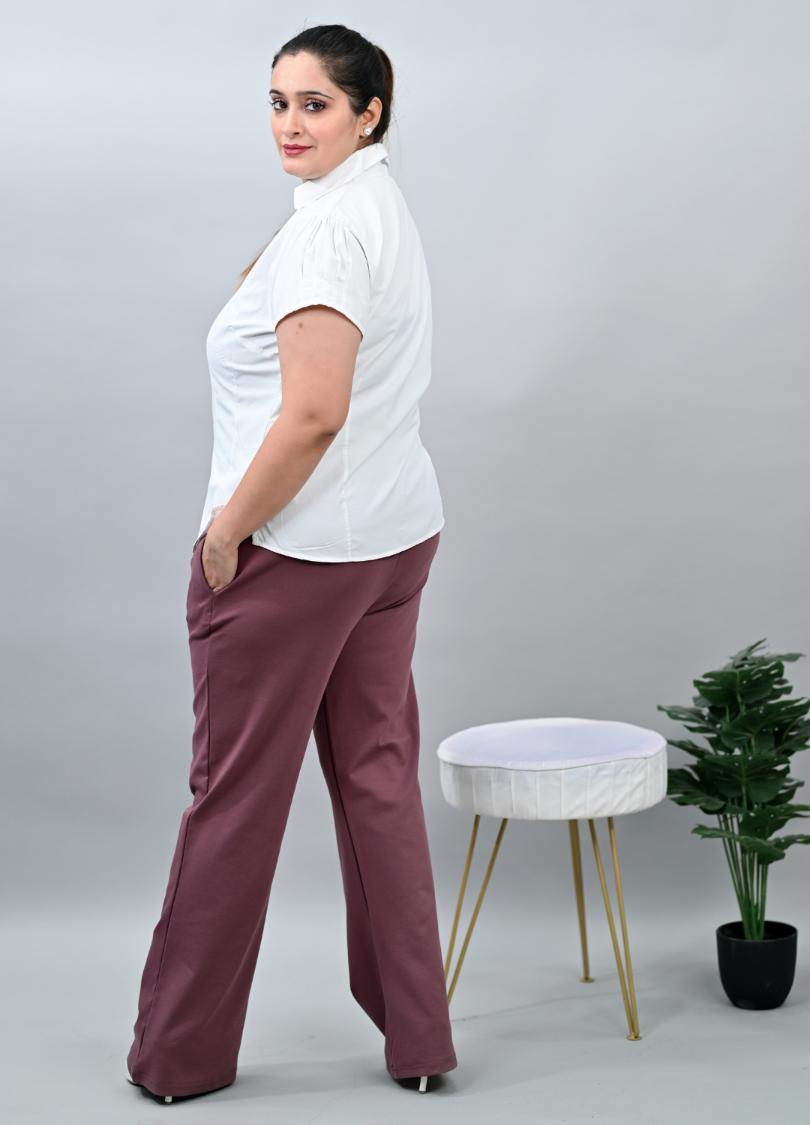 Grape Shake Plus Size Bootcut Flare Pants -Milano plus size bootcut flare pants