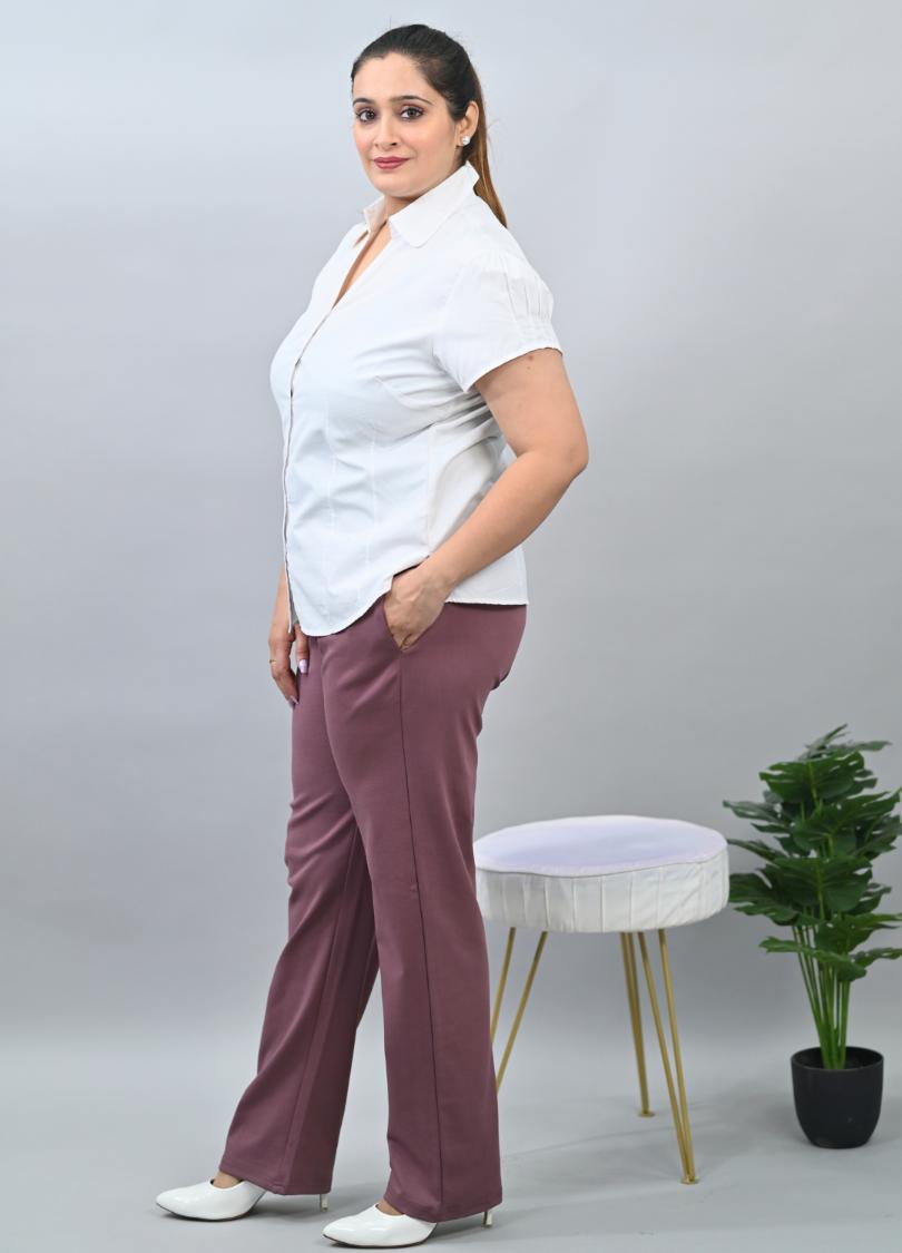 Grape shake plus size cigarette pencil pants