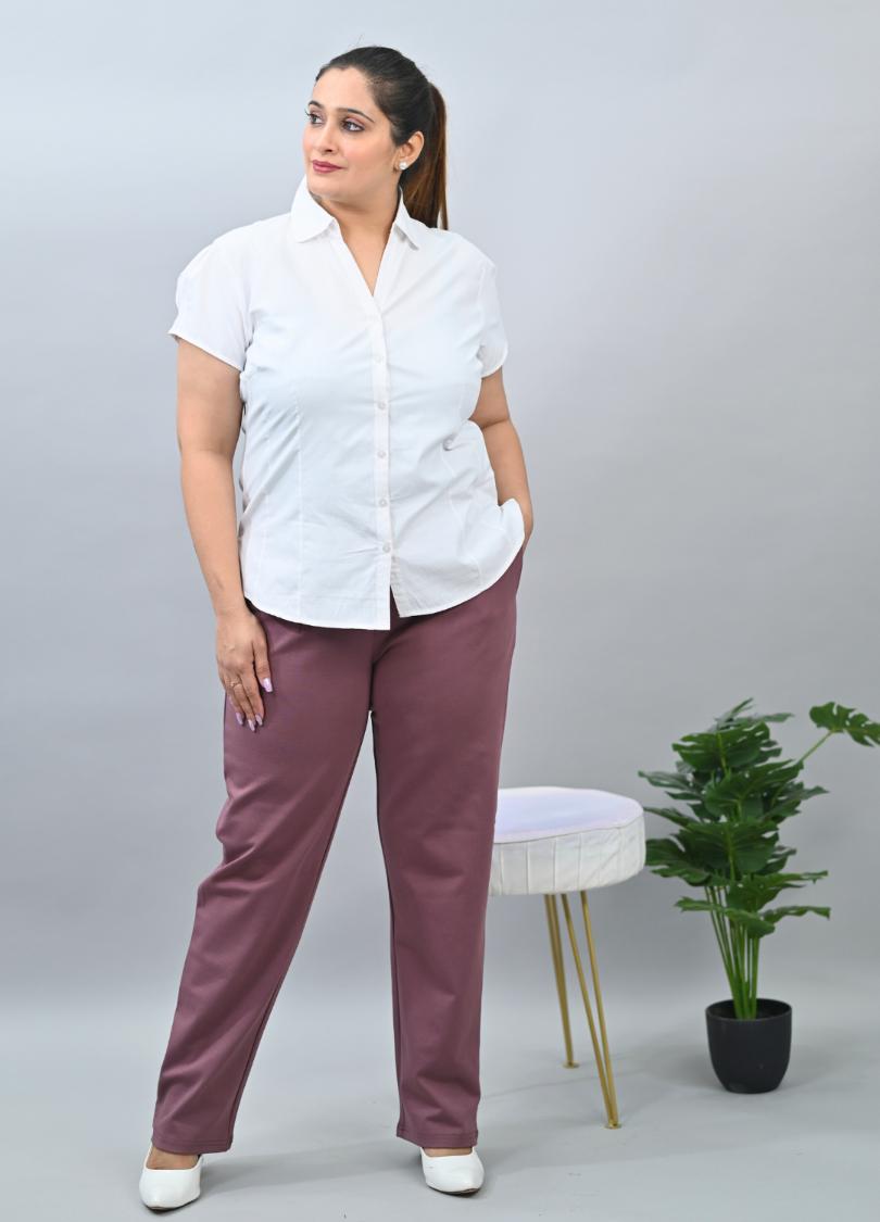 Grape shake plus size cigarette pencil pants