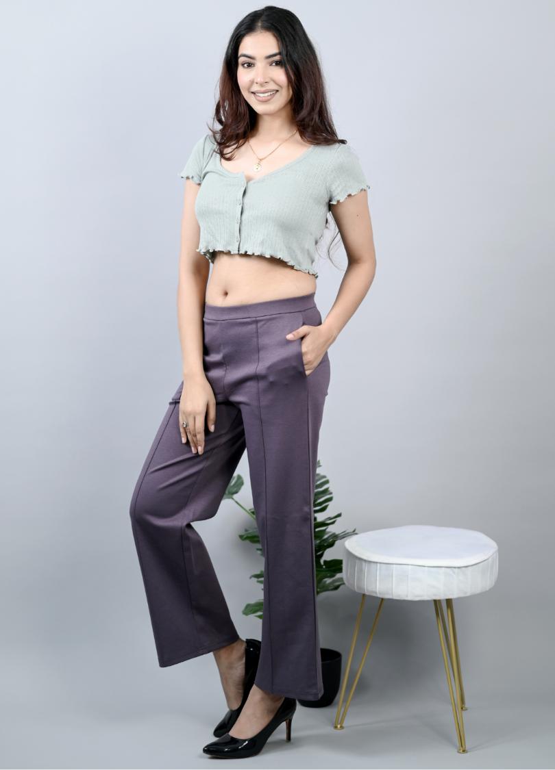 Jamun Extra Flare Fit Pants -Milano extra flare fit pants