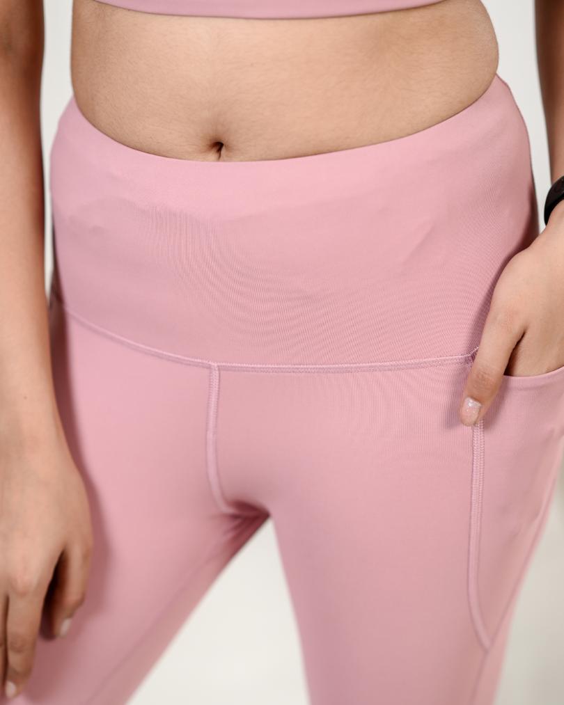 Light Pink Active Leggings -Active leggings pants