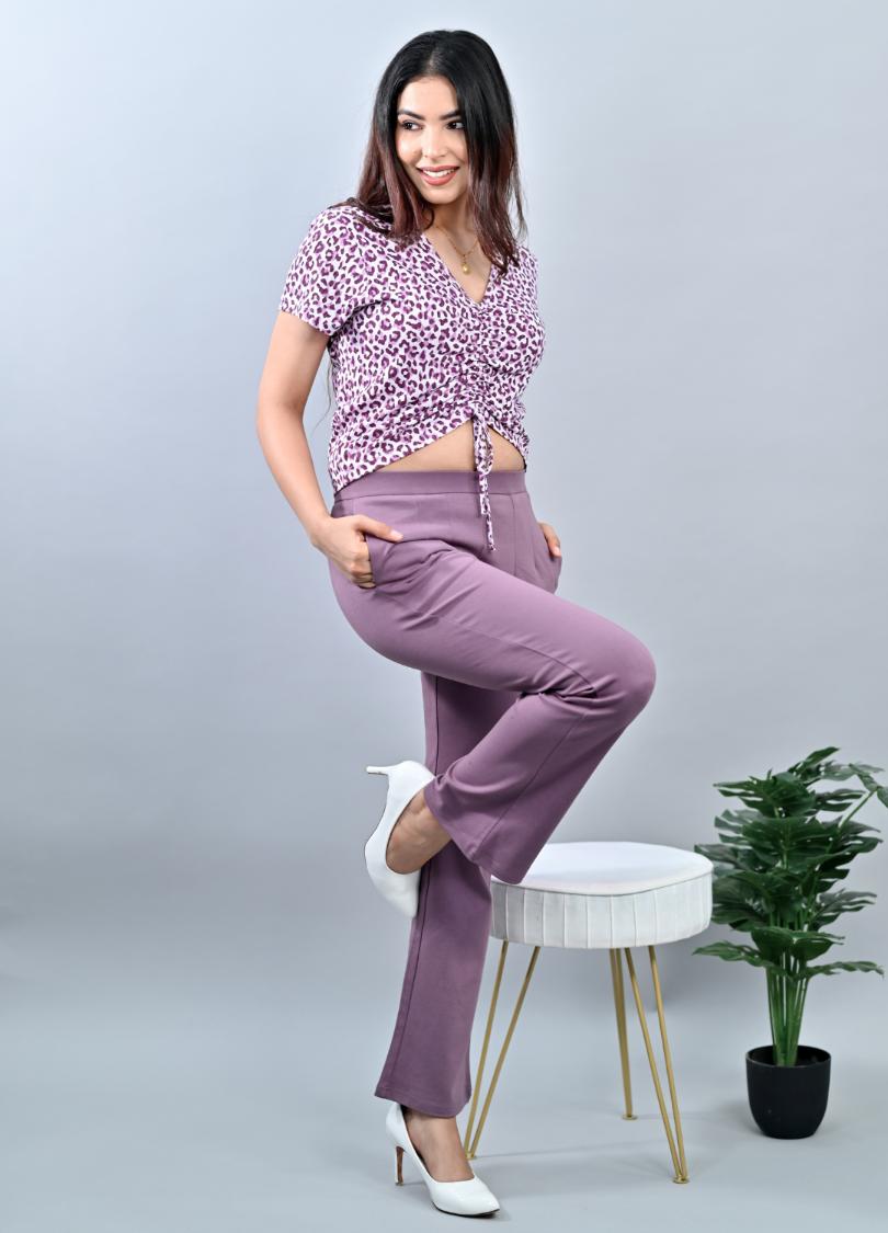 Lovely Lavender Bootcut Flare Pants -Milano bootcut flare pants