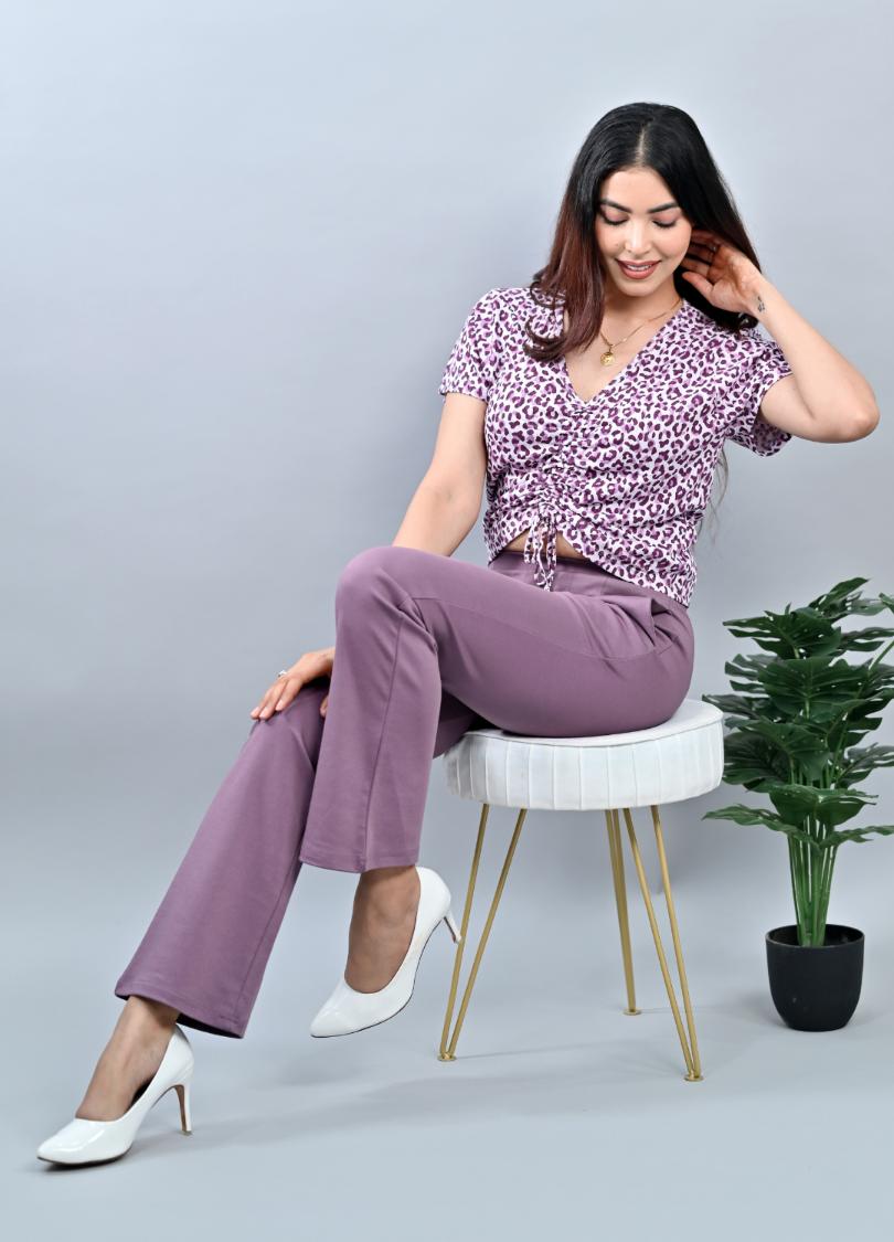 Lovely Lavender Bootcut Flare Pants -Milano bootcut flare pants