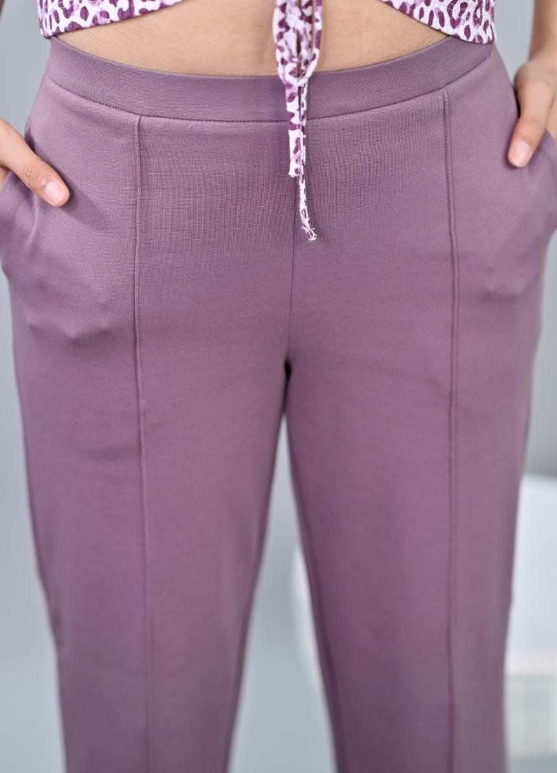 Lovely Lavender Extra Flare Fit Pants -Milano extra flare fit pants