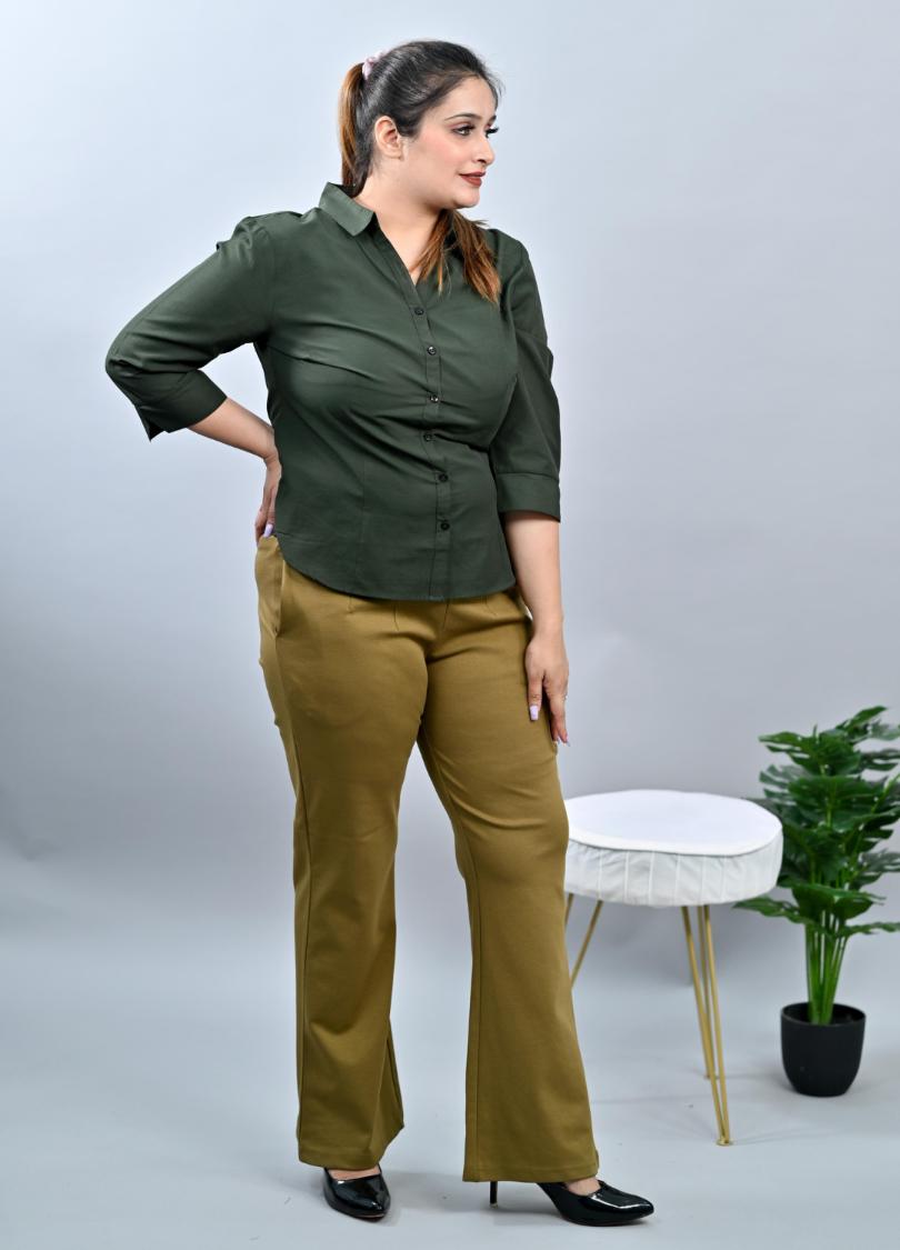 Yoga Pants Plus Size Bootcut Khaki Pants Henna Plus Size Bootcut