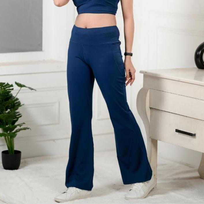 Navy Active Flare Pants -Active flare pants